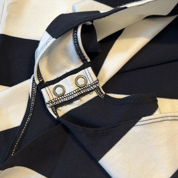 Harley-Davidson Large Bodysuit Bombshell Bodysuit Black and White Striped NWT - Picture 11 of 14